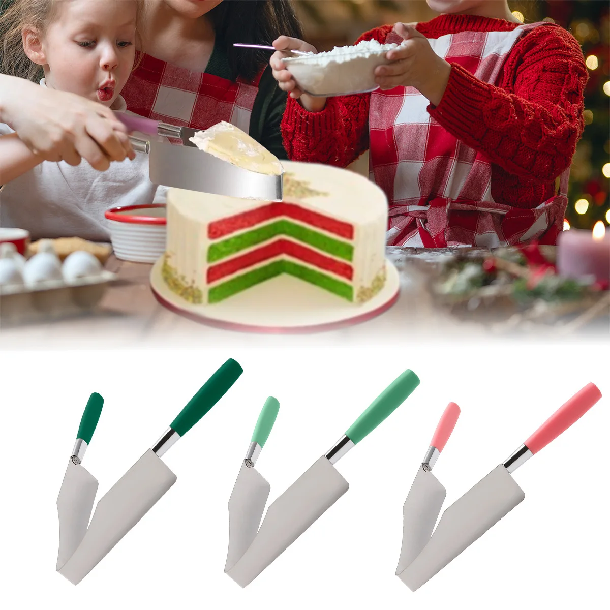 Hersteller Spot Edelstahl Kuchen Clipper Cutter Geburtstag Kuchen Verteilung Transfer Backen Werkzeug Image