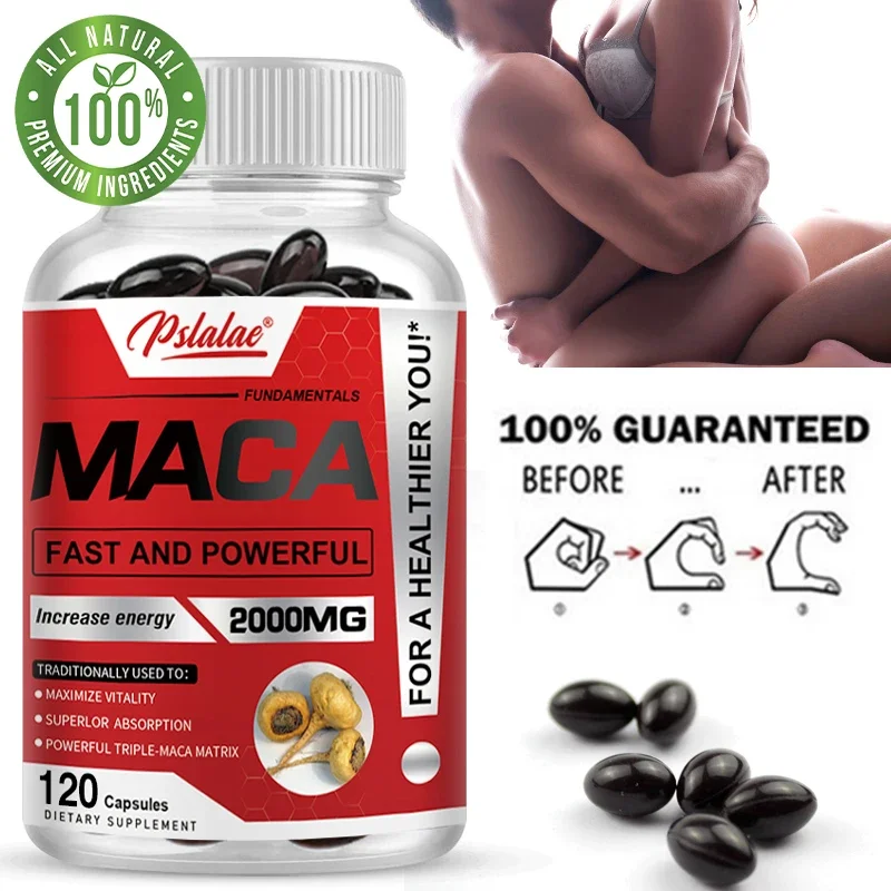 Maca Root Capsules - Boost Endurance & Strength, To Maximize Vitality and Performance, Muscle Mass Improve