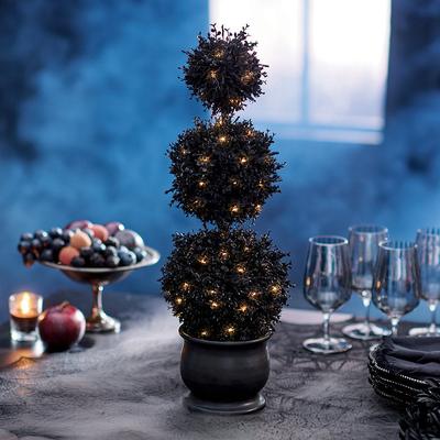 Pre-Lit Potted Halloween Topiary - Grandin Road