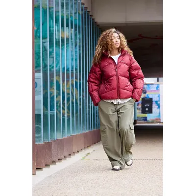 iets frans. Alder Puffer Jacket - Red S at Urban Outfitters