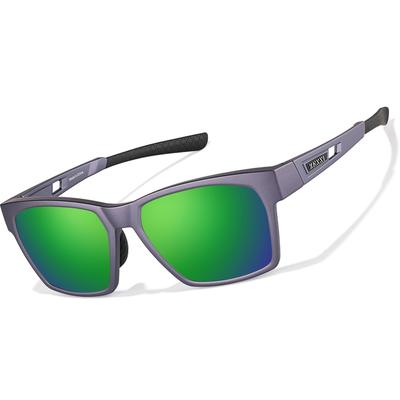 Zenni Men's Sporty Square Glasses Purple Plastic Full Rim Frame