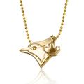 Women's Alex Woo Toronto Blue Jays 16" Little Logo 14k Yellow Gold Necklace