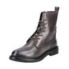 Schnürstiefelette GEOX "Geox Stiefelette Glattleder", Damen, Gr. 41, grau (taupe), Glattleder, casual, Schuhe