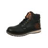 Schnürstiefelette TOM TAILOR "Tom Tailor Stiefelette Lederimitat/Textil", Herren, Gr. 45, schwarz, Lederimitat, Textil, casual, Schuhe