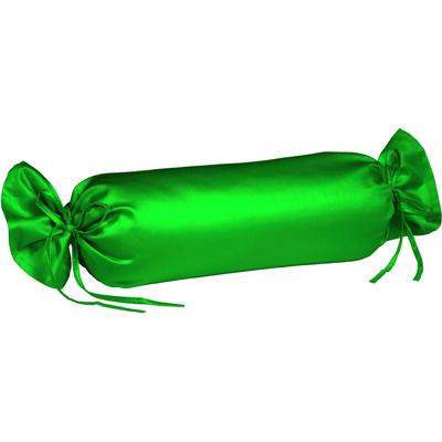 Nackenrollenbezug FLEURESSE "Colours", grün (grasgrün), B:15cm L:40cm, Mako-Satin, Obermaterial: 100% Baumwolle, Kissenbezüge, Mako Satin, glänzend, glatt, Premium Qualität Image