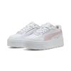 Sneaker PUMA "Karmen II Idol Sneakers Damen", Gr. 36, weiß (weiß mauve mist pink), Obermaterial: Synthetik, Kuhleder, Textil; Futter: Textil; Innensohle: Textil; Laufsohle: Gummi, Schuhe