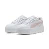 Sneaker PUMA "Karmen II Idol Sneakers Damen", Gr. 37, weiß (weiß mauve mist pink), Obermaterial: Synthetik, Kuhleder, Textil; Futter: Textil; Innensohle: Textil; Laufsohle: Gummi, Schuhe