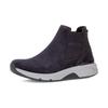 Chelseaboots GABOR ROLLINGSOFT, Damen, Gr. 40, blau (nachtblau), Veloursleder, Elastischer Einsatz, sportlich, Schuhe, Plateau, High Top-Sneaker, Schnürschuh mit Grip-Profil