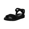 Riemchensandale ARA "Ara Pantoletten Veloursleder", Damen, Gr. 40, schwarz, Veloursleder, casual, Schuhe