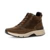 Keilsneaker GABOR ROLLINGSOFT, Damen, Gr. 39, braun (cognac, leo), Veloursleder, Glattleder, unifarben mit Farbeinsatz, sportlich, Schuhe, Freizeitschuh, Schnürschuh, Schnürboots mit herausnehmbarem Fußbett