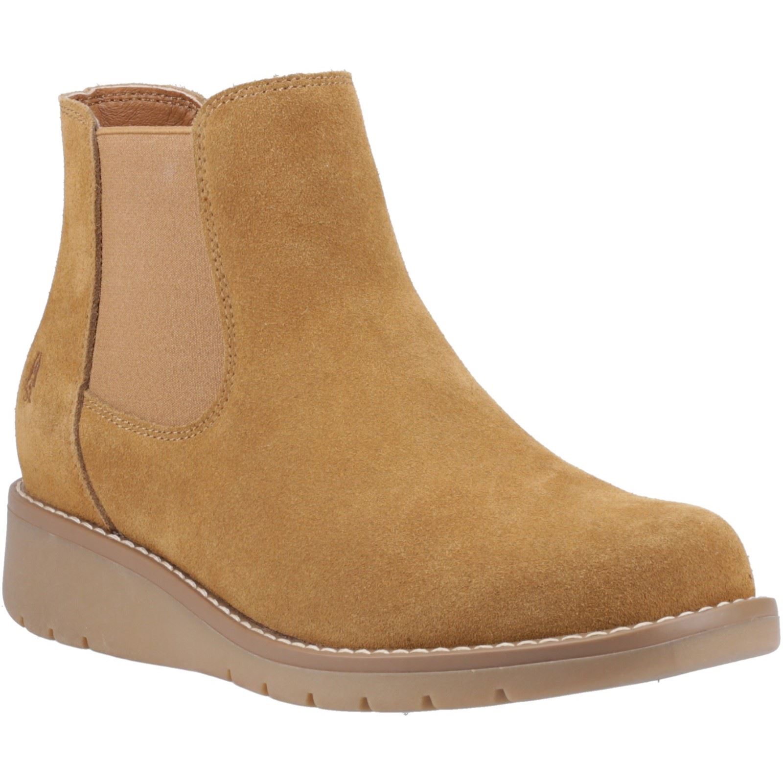 Hush Puppies Leonie Wildleder Damen Tan Flache Chelsea Stiefel