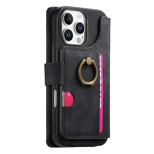 Handy Hülle Handyhüllen Für iPhone 17 Pro Max 17 Air 16 Pro Max Plus 16 16 Plus 16 Pro 15 15 Pro Max 15 14 Pro Max Plus 13 Pro Max Brieftaschenhülle Reisverschluss Ständer Kartenfach Retro TPU Nylon