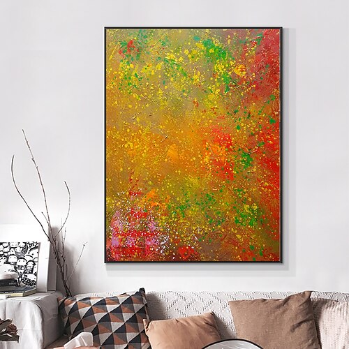 handgefertigtes Ölgemälde auf Leinwand, Wandkunst, Dekoration, modern, abstrakt, für die Inneneinrichtung, gerollt, rahmenlos, ungedehntes Gemälde Image