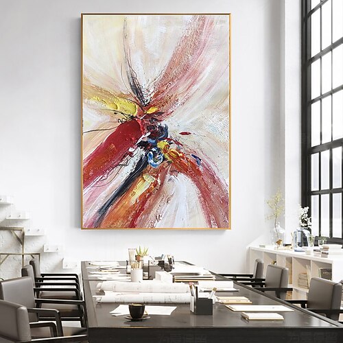 handgefertigtes Ölgemälde auf Leinwand, Wandkunst, Dekoration, modern, abstrakt, für die Inneneinrichtung, gerollt, rahmenlos, ungedehntes Gemälde Image