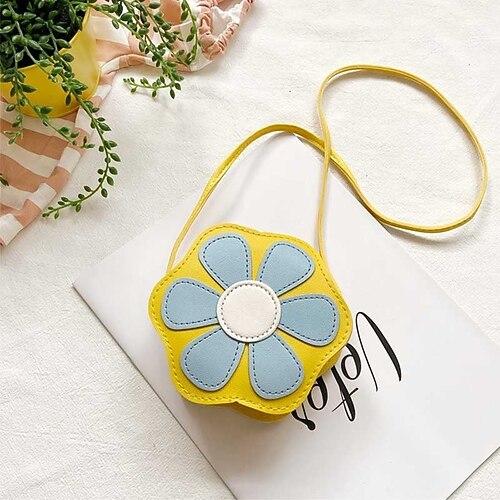 Mini-Umhängetasche mit Blumenmuster, süße Schultertasche in Bonbonfarbe für Kleinkinder, stilvolle Prinzessinnen-Handtasche, kleine Münztasche mit bezauberndem Blumenmuster