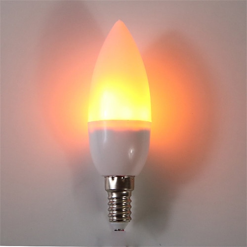 4 stücke 1 stücke e14 led flamme lampen mais birne kreative flackern wirkung birne ac85-265v led emulation dynamische flamme licht für wohnkultur Image