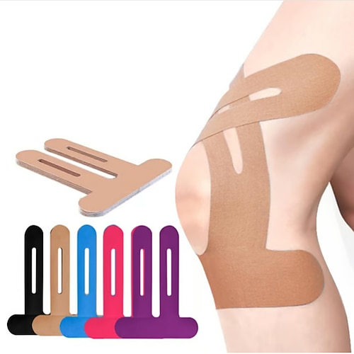 10/20 Stück vorgeschnittenes Kinesiologie-Tape für die Knie, Stützstreifen für die athletische Muskulatur für Läufer, Kniescheibe, Erholung nach Sportverletzungen und Marathontraining Image