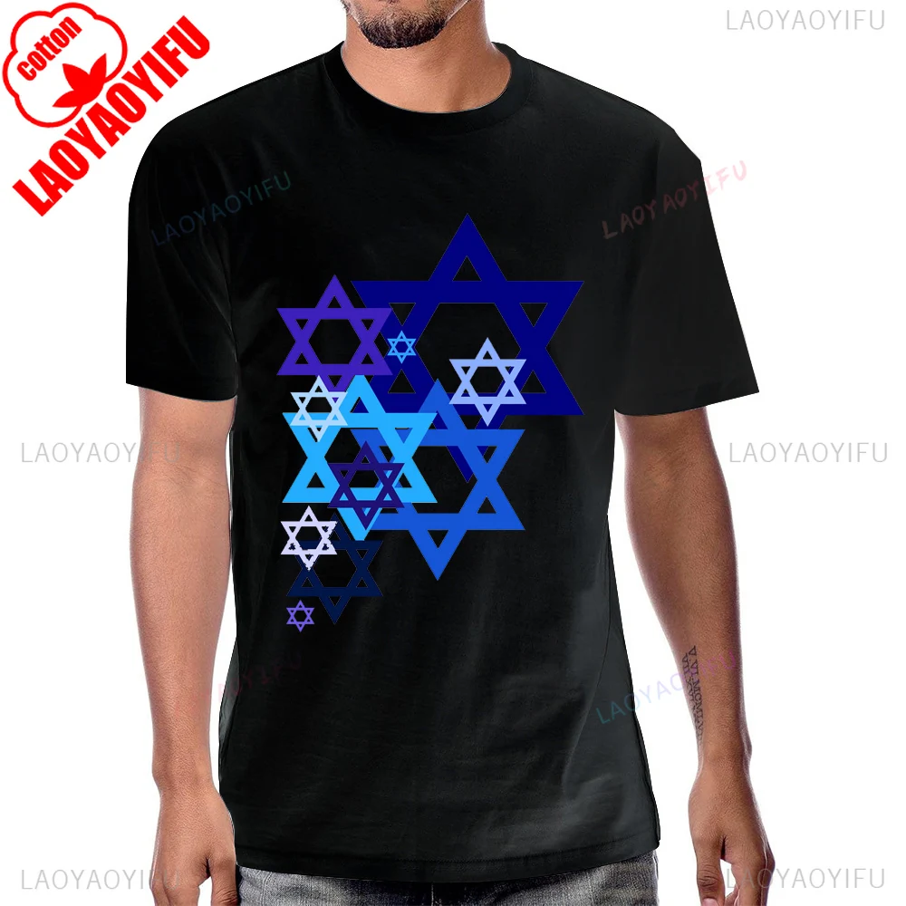 Neue Ankunft Shalom Davidstern Solomonnos Siegel Grafik T-shirt Baumwolle Casual Mode Mann T-shirt Hip Hop Y2K Frauen T Shirt