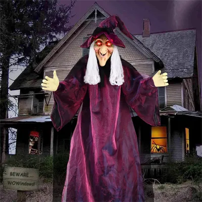 Halloween Voice Control Decoration Large Hanging Witch Ghost Luminous Soundmaking Bar Party Ghost House Horror Decoration
