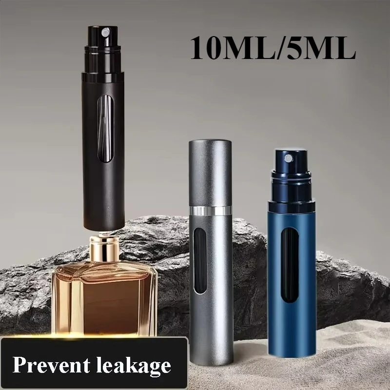 10ML 5ML Glas Nachfüllbare Parfüm Flasche Spray Duft Pumpe Tragbare Reise Leere Kosmetische Behälter Mini Spray Zerstäuber Flasche Image