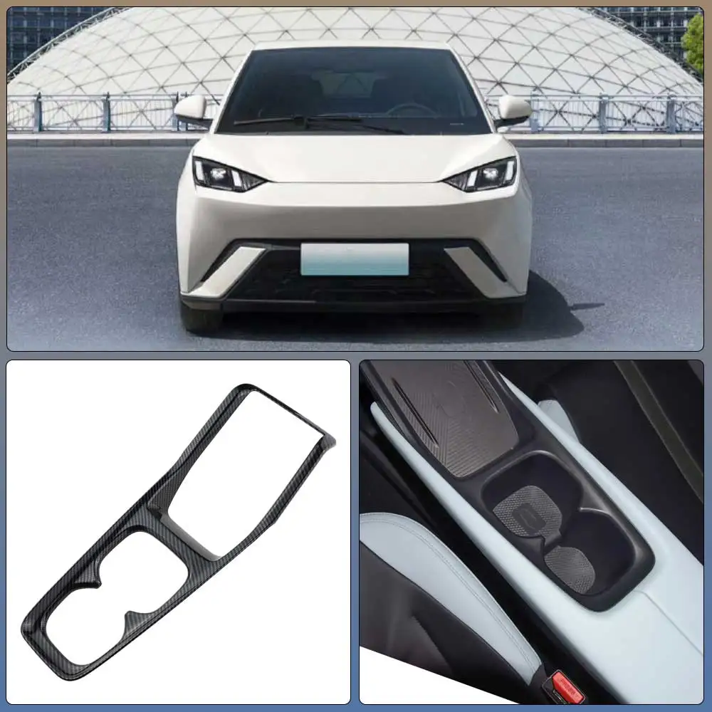Auto-Mittel-Getränkehalter-Zierabdeckung für BYD Dolphin Mini Seagull Dolphin Surf 2024 2025, LHD, Innenmodifikationszubehör Image