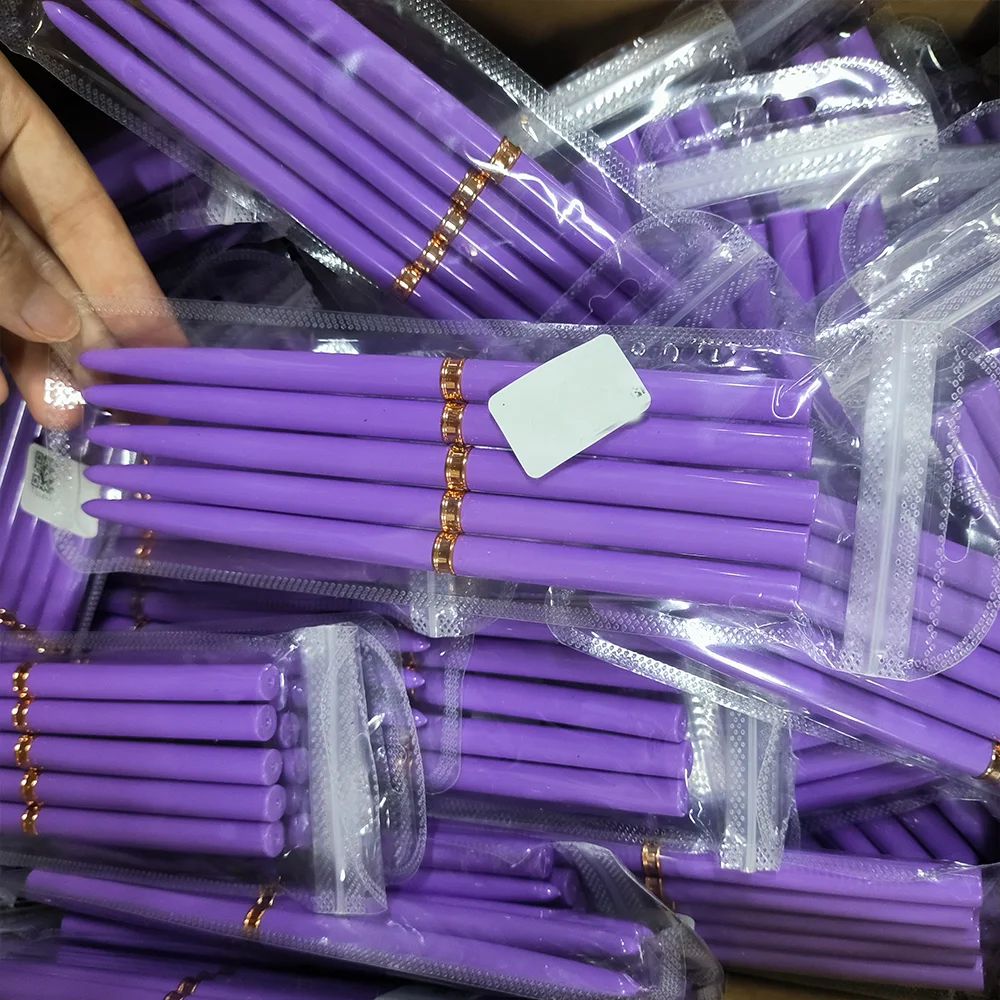 5Pcs 7/9/11/15/25mm Nagel Liner Pinsel Set Lila Ultra-dünne Linie/Französisch Streifen Malerei Stift UV Gel Nagel Pinsel Maniküre Stift Werkzeug Image