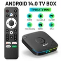 TV98 ATV MINI TV Box Android 14 Reale 4K 8K Transpeed USB 3.0 BT 5.0 Quad Core RK3518 Doppio WIFI 6 Voce Remote Smart Home Theater