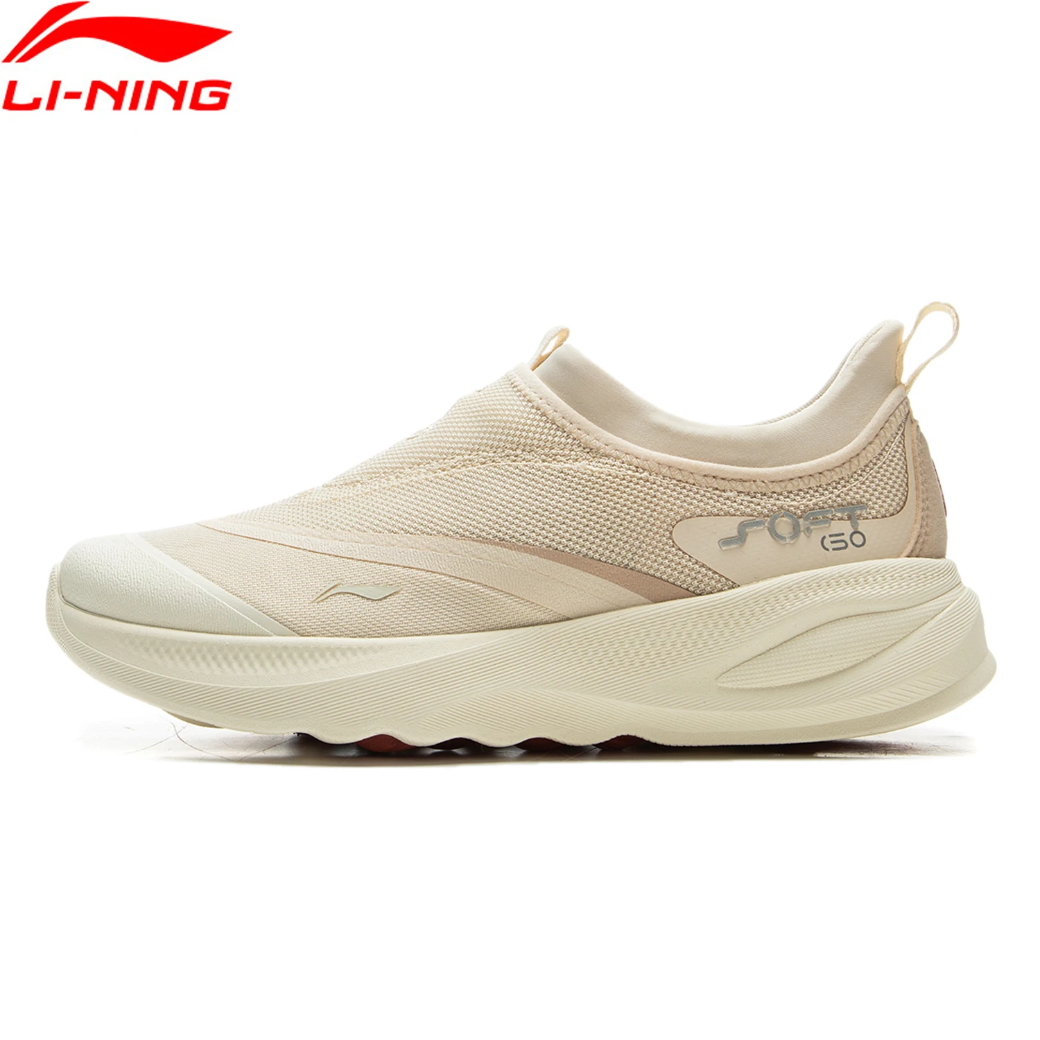 Li-Ning Damen SOFT GO 2 Slip-on Casual Wanderschuhe COMFOAM Atmungsaktives flexibles Futter Bequeme Sport-Turnschuhe AGLV006