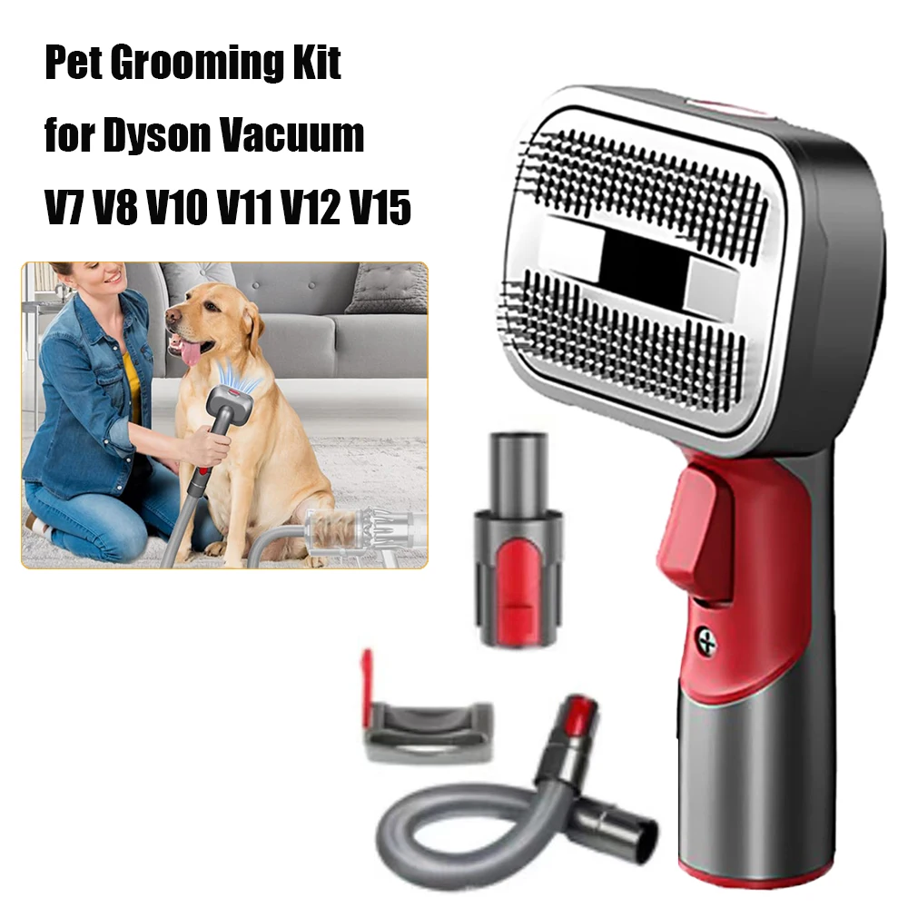 Haustier-Hundepflegeset für Dyson Vacuum V7 V8 V10 V11 V12 V15, Hundepflegebürstenaufsatz, Hundehaar-Pflegegerät Image