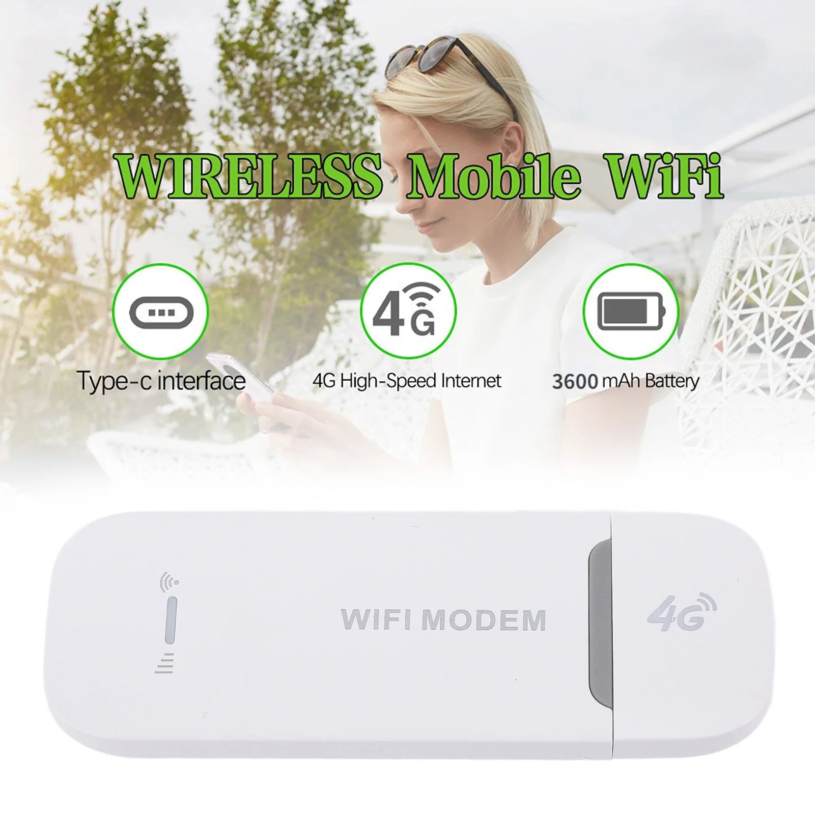 4G LTE WiFi-Modem 4G WiFi-Modem WiFi-Modem 4G LTE USB Tragbarer Hotspot Wireless Router für Reisen Hochgeschwindigkeits-8 verbundene Geräte