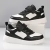 Jungen Schuhe Turnschuhe Leder Kinder Bequeme Flache Schuhe Schwarz Weiße Schuhe für Kinder Mädchen Schule Walking Schuhe Rutschfest