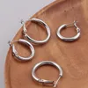 925 Sterling Silber 21 mm-26 mm große Kreisohrringe sind einfach, klassisch und modisch, geeignet für Mädchen zum Tragen von Schmuck