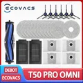 ECOVACS T50 PRO OMNI / T50 AUTO / DDX67 Robot Aspirapolvere Accessori Spazzola laterale principale Filtro Hepa Mop Panno Sacchetto per la polvere Parti