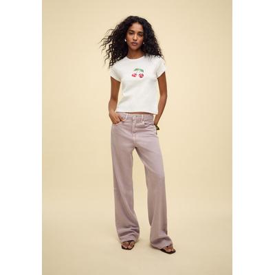 Stradivarius D92 straight wide jeans Lilac 12