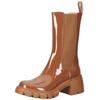 Stiefelette STEVE MADDEN "STEVE MADDEN Stiefelette Lederimitat", Damen, Gr. 41, braun (cognac), Lederimitat, casual, Schuhe