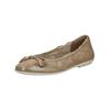 Ballerina TAMARIS "Tamaris Ballerinas Leder", Damen, Gr. 37, gold (hellgold), Leder, casual, Schuhe