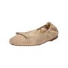 Ballerina HÖGL "Högl Ballerinas Leder", Damen, Gr. 37,5, grau (taupe), Leder, casual, Schuhe