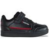 Sneaker LOTTO, Kinder, Gr. 20, rot (schwarz, rot), Synthetik, Kunstfaser, clean, sportlich, Schuhe, - mit Elastikschnürung & Klettverschluss