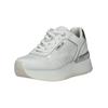 Sneaker REPLAY "Replay Sneaker Leder/Textil", Damen, Gr. 38, weiß (weiß, silber), Leder, Textil, casual, Schuhe