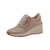 Sneaker MARCO TOZZI "Marco Tozzi Sneaker Leder/Textil", Damen, Gr. 38, grau (platinum), Leder, Textil, casual, Schuhe