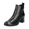 Stiefelette MARCO TOZZI "Marco Tozzi Stiefelette Leder", Damen, Gr. 40, schwarz, Leder, casual, Schuhe
