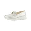 Slipper PAUL GREEN "Paul Green Slipper Leder", Damen, Gr. 40,5, silber (metallic silber), Leder, casual, Schuhe