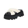 Pantolette BUFFALO "Buffalo Pantoletten Lederimitat", Damen, Gr. 41, weiß, Lederimitat, casual, Schuhe
