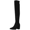 Overkneestiefel STEVE MADDEN "STEVE MADDEN Stiefel Textil", Damen, Gr. 40, schwarz, Textil, casual, Schuhe