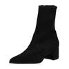 Stiefelette HÖGL "Högl Stiefelette Veloursleder", Damen, Gr. 38, schwarz, Veloursleder, casual, Schuhe