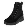 Schnürstiefelette IGI & CO "IGI & CO Stiefelette Leder", Damen, Gr. 38, schwarz, Leder, casual, Schuhe