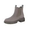 Stiefelette PAUL GREEN "Paul Green Stiefelette Leder", Damen, Gr. 38,5, grau, Leder, casual, Schuhe