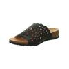 Pantolette THINK "Think Pantoletten Nappaleder", Damen, Gr. 37, schwarz, Nappaleder, casual, Schuhe