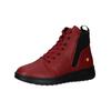 Schnürstiefelette SOFTINOS "softinos Stiefelette Leder", Damen, Gr. 37, rot (rot, schwarz), Leder, casual, Schuhe