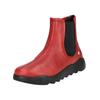 Stiefelette SOFTINOS "softinos Stiefelette Leder/Textil", Damen, Gr. 38, rot (rot, schwarz), Leder, Textil, casual, Schuhe